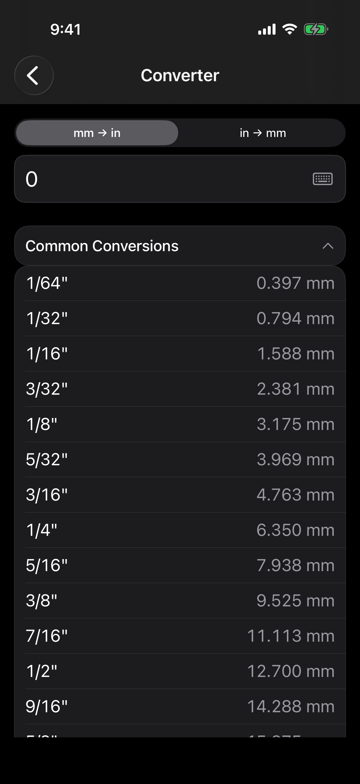 Unit Converter - Dark Mode